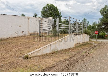 A livestock loading kraal in Nieu-Bethesda an historic village in the Eastern Cape Province