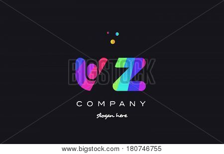 Wy W Y  Colored Rainbow Creative Colors Alphabet Letter Logo Icon