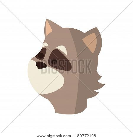 cute raccon animal, cartoon icon over white background. colorful design. vector illustration
