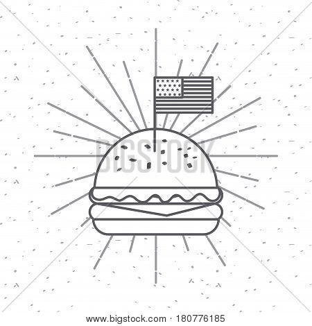 hamburger icon over white background. usa indepence day design. vector illustration