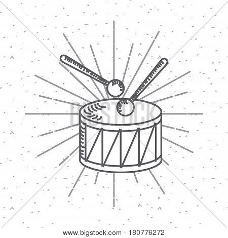 drum icon over white background. usa indepence day design. vector illustration