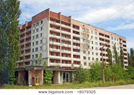 Förlorade och övergivna staden Pripyat Tjernobyl regionen