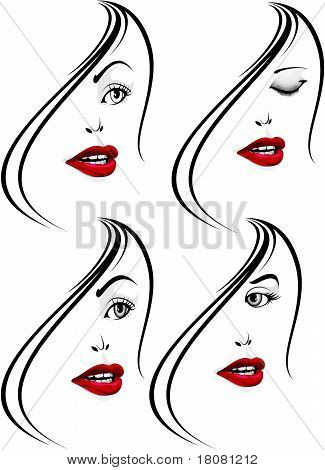 Elegant face set 4