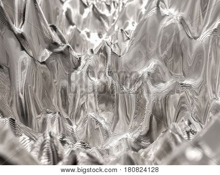 Abstract si-fi technology steel background. 3d illustration