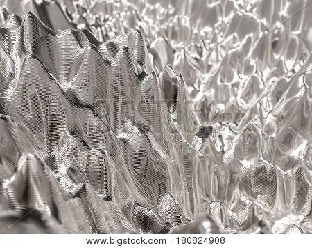 Abstract si-fi technology steel background. 3d illustration