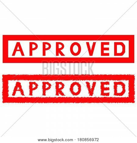 Stamp seal press notes approved it is set.