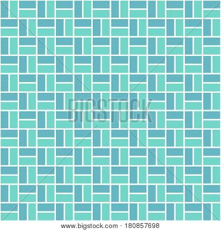 Seamless colored pattern with light blue and blue color rectangles. Zigzag or sidestep view