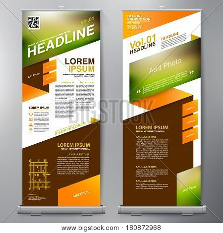 Business Roll Up. Standee Design. Banner Template.