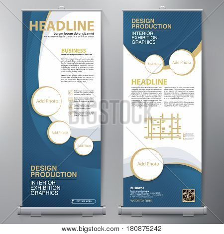 Business Roll Up. Standee Design. Banner Template.