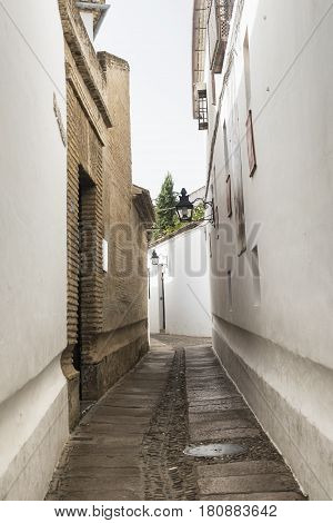 Cordoba (Andalucia Spain): old typical street in the Juderia