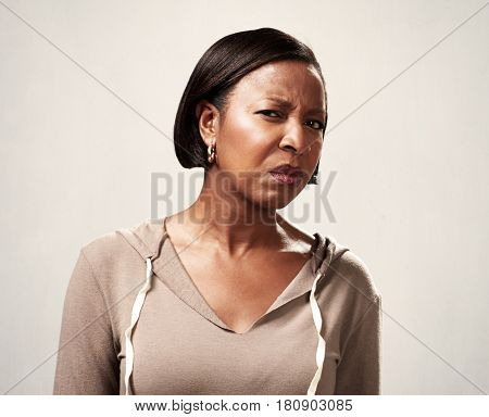 African woman incomprehension
