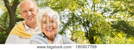 Elderly Couple In A Park