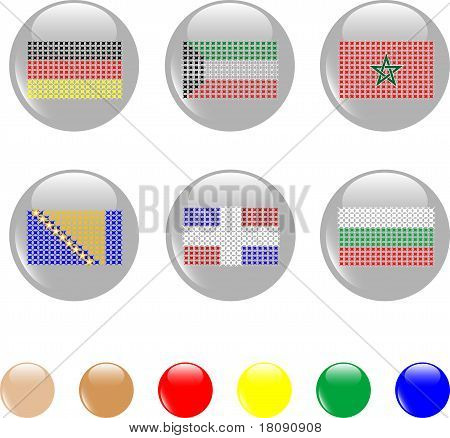 nationale hart vlaggen pictogram glanzende knop