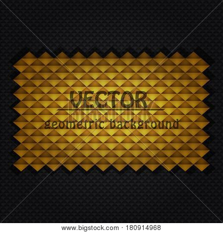 gold and black abstract background. advertising geometric banner.