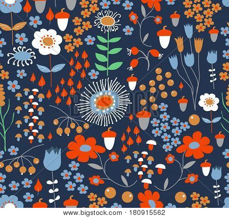 Seamless flower background vector illustration fabric pattern