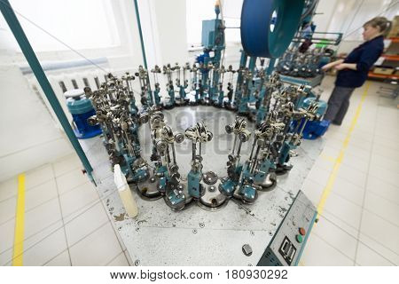 Modern Shop For The Production Of Cable Braiding
