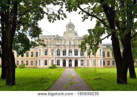 Baroque palace in the estate Znamenka near St.Petersburg Russia.