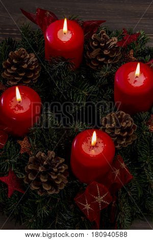 advent wreath at christmas