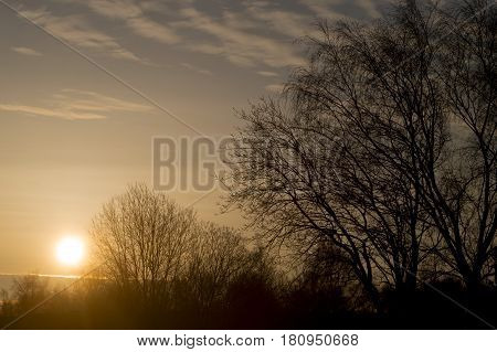 a sunrise an early spring morning in Sweden