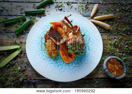 Lamb ribs with sweet potato parmentier recipe cuisine