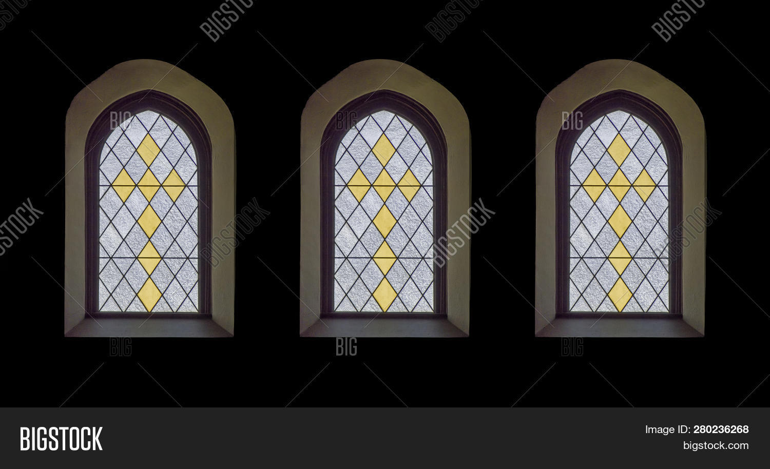 Three Stained Glass Image Photo Free Trial Bigstock