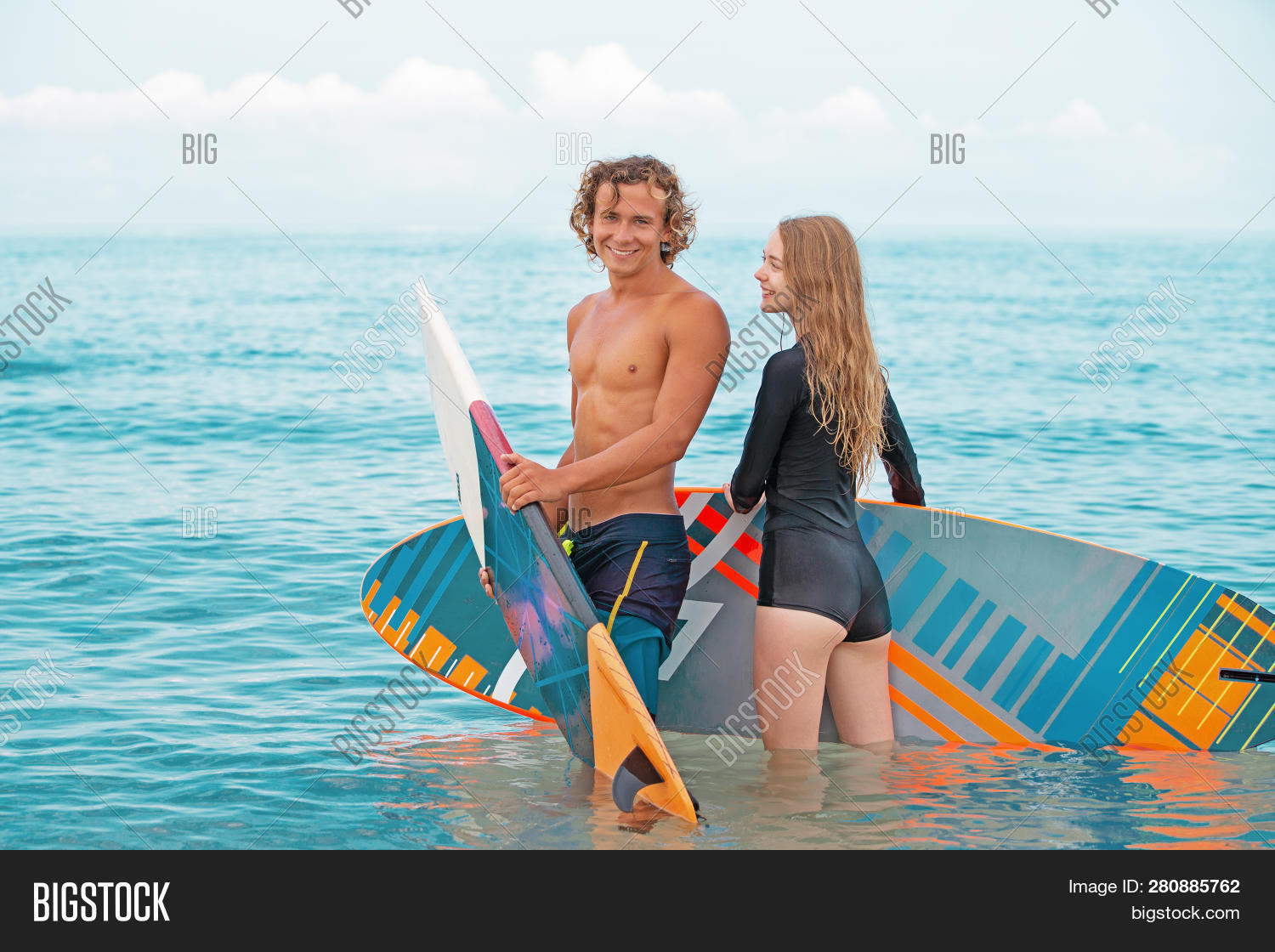 Surfers Beach- Smiling Image & Photo (Free Trial) | Bigstock