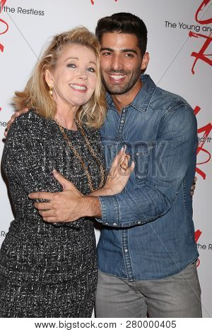 LOS ANGELES - JAN 17:  Melody Thomas Scott, Jason Canela at the Young and the Restless Celebrates 30 Years at #1 at the CBS Television CIty on January 17, 2019 in Los Angeles, CA