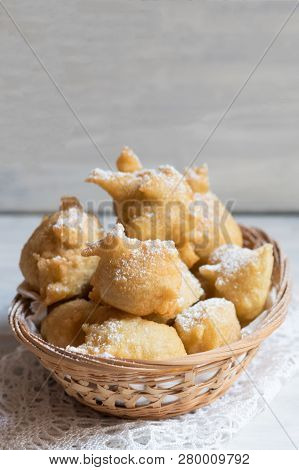 Pettole Is A Traditional Christmas South Italian Food Cooked From Dough And Fried In Olive Oil, Made