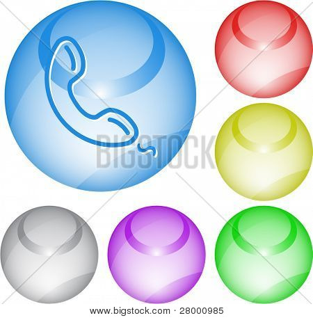 Handset. Vector interface element.