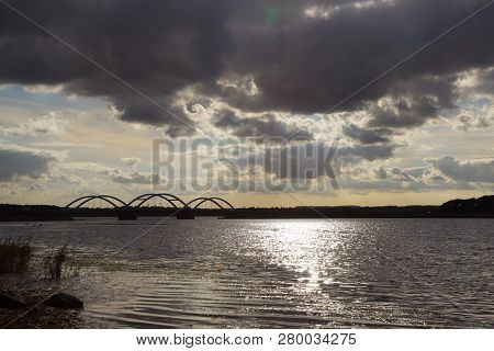 View Of Fjord And Meadows Near Holbaek, Denmark