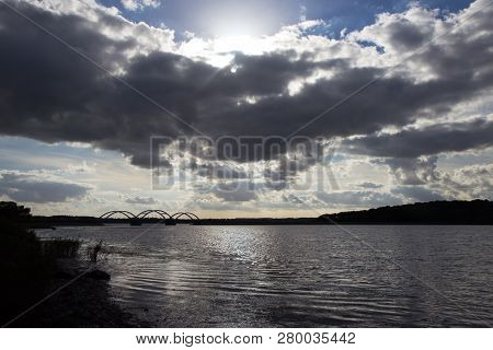 View Of Fjord And Meadows Near Holbaek, Denmark