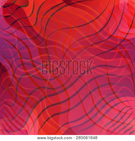 Transparent White Curves Stripes As Abstract Background. Decorative Blood Glass Or Ice. Vector Illus