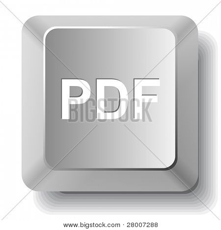 Tasto PDF. Computer. Illustrazione di raster.