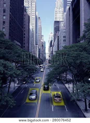 Smart Car, Self-driving Mode Vehicle With Radar Signal System And And Wireless Communication, Autono