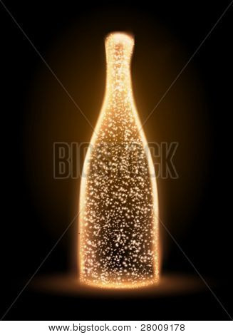 incandescente vector illustration bottiglia