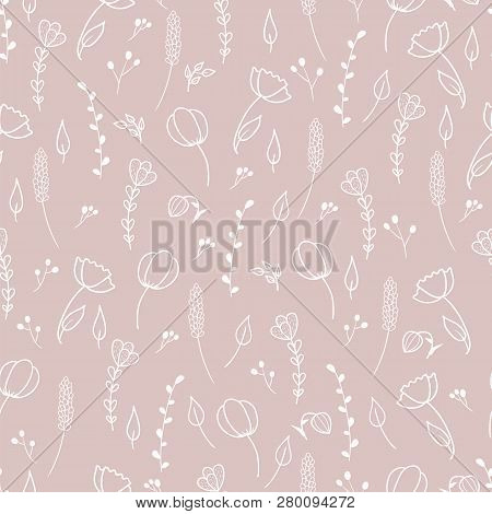 Hand Drawn Floral Seamless Pattern