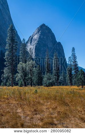 Typical View Of The Yosemite National Park - El Capitan, Tunnel View, Bridalveil Fall, Half Done
