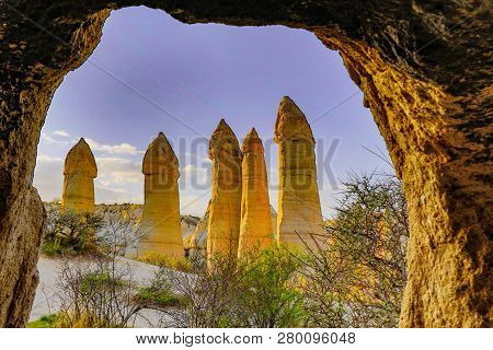 Baglidere Valley In Cappadocia, Turkey Is Also Known As Love Valley