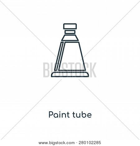 Paint Tube Icon In Trendy Design Style. Paint Tube Icon Isolated On White Background. Paint Tube Vec