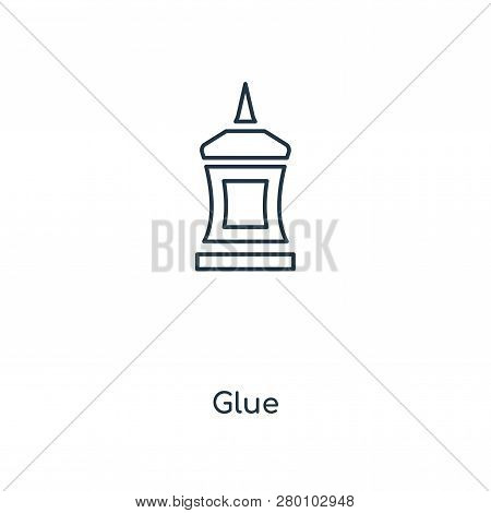 Glue Icon In Trendy Design Style. Glue Icon Isolated On White Background. Glue Vector Icon Simple An