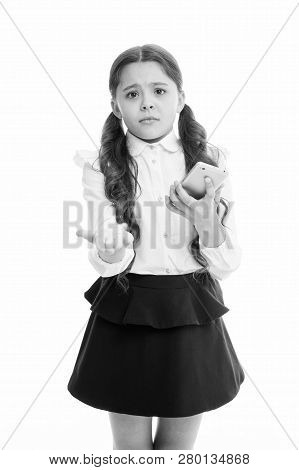 Please One More Call. Schoolgirl Ask Permission To Use Mobile Phone In School. Banned In School. Gir