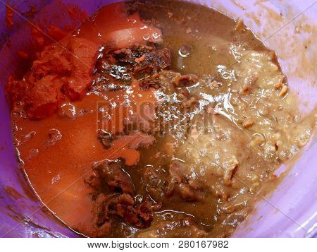 Process Mix Material For Preparing Natural Colors Mauhom Or Indigo Color Of Indigenous And Wisdom Kn