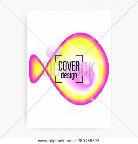Summer Music. Wavy Cover Layout For House Club. Electronic Sound. Night Lifestyle Dance Holiday. Flu