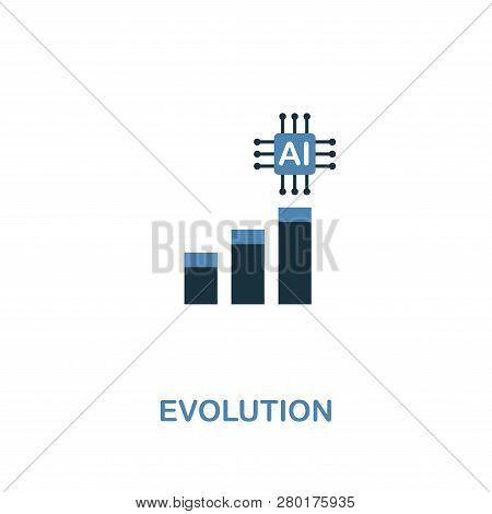 Evolution Icon In Two Colors Design. Premium Style From Artificial Intelligence Icon Collection. Ui 