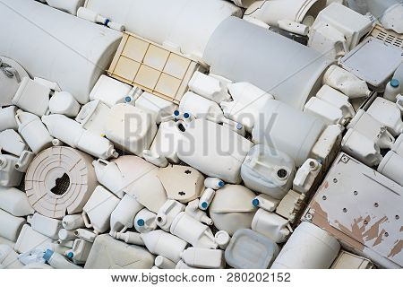 A Pile Of Plastic Litter And Waste