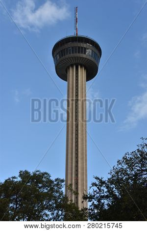 San Antonio, Tx - Oct 14: Tower Of The Americas In San Antonio, Texas, As Seen On Oct 14, 2018. It W