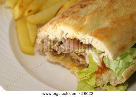 Kebab con patatas fritas