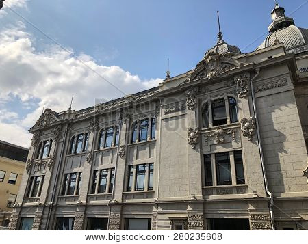 Tbilisi, Georgia - September 20, 2018: View Of Old Bilding Of The Tbc Bank Of The  Tbilisi Town, D.a