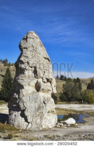 wunderlichen kalkhaltigen Formationen Travertin im Yellowstone-Nationalpark