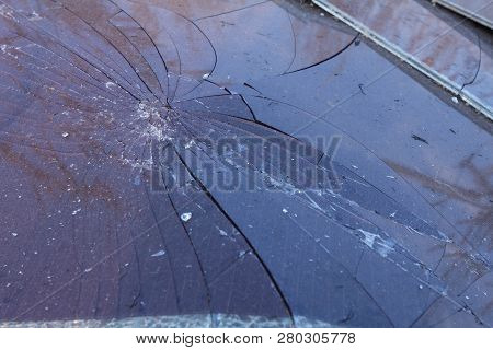 Solar Panel, Alternative Electricity Source - Concept Of Sustainable Resources, And This Is Damage O